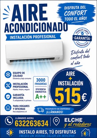 Instalación de aire acondicionado