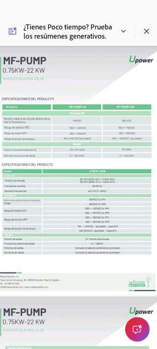 VARIADOR BOMBEO SOLAR DIRECTO  nuevos