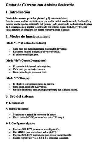 Gestor de Carreras Scalextric Compact LEER