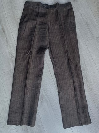 Completo Senzounico lino uomo marrone