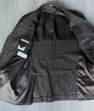 Completo Senzounico lino uomo marrone