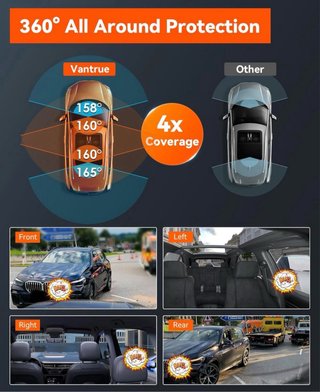 Vantrue N5 Dashcam - 4 Cámaras Precintada