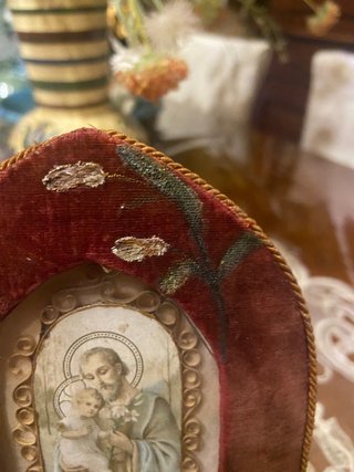 Cornice sacra con San Giuseppe e Gesù Bambino