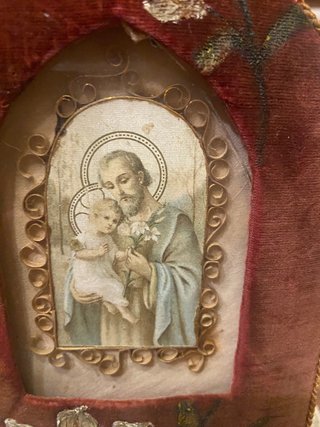 Cornice sacra con San Giuseppe e Gesù Bambino