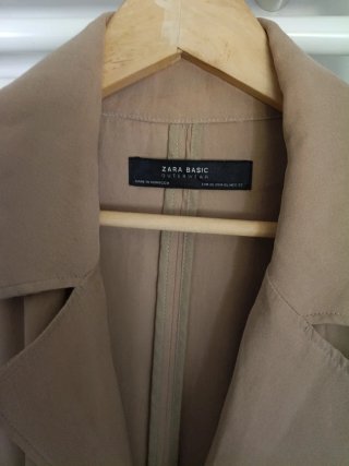 Gabardina Zara Verano Beige Talla XL