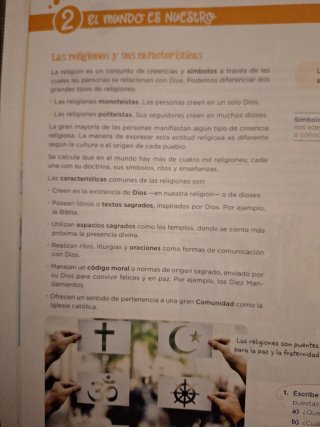 Libro Religión Católica 6° primaria