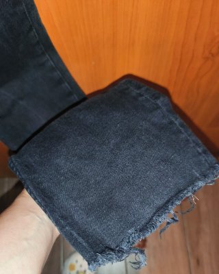 Pantalón campana niña vaquero negro T.32