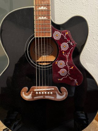 Epiphone EJ-200SCE Negra Guitarra Acústica