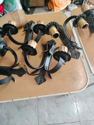 Apliques de pared forja y cerámica