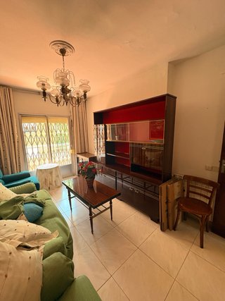 Mueble Salón Vitrina Madera Oscura