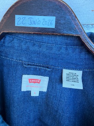 Camisa LEVIS azul vaquera manga larga talla L