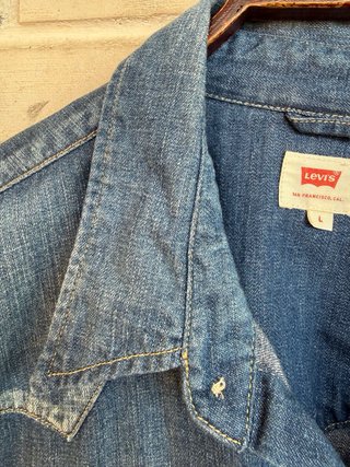 Camisa LEVIS azul vaquera manga larga talla L