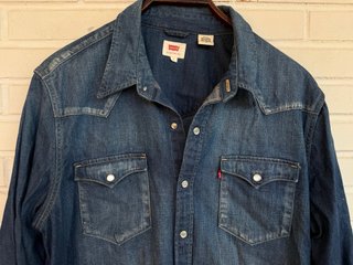 Camisa LEVIS azul vaquera manga larga talla L