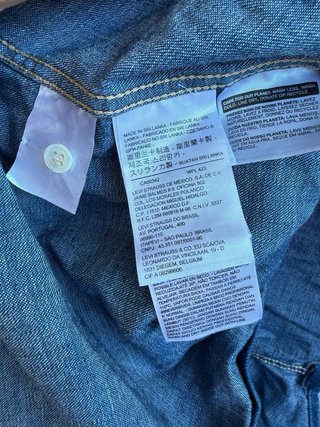 Camisa LEVIS azul vaquera manga larga talla L
