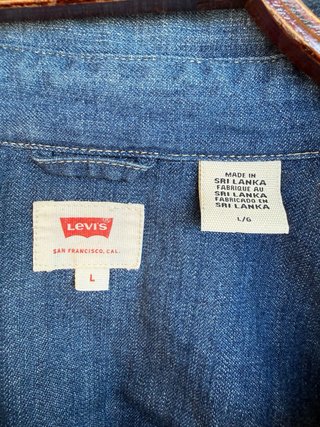 Camisa LEVIS azul vaquera manga larga talla L