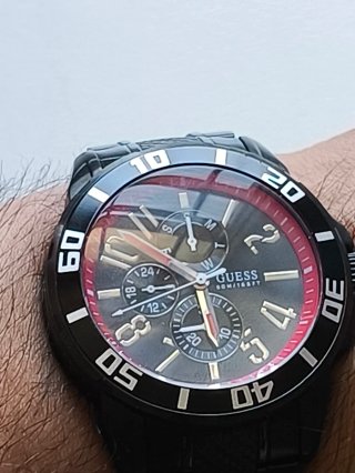 GUESS W1155L1 Uomo Nero/Rosso – Come Nuovo con Sca