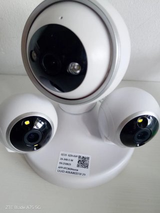 Cámara Vigilancia Triple Blanca Nueva
