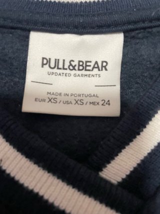 Sudadera Pull&Bear Pasadena 91 Azul  Marino