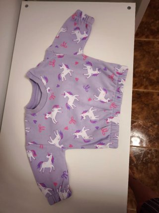 Conjunto chándal unicornios 3-6 meses 68cm