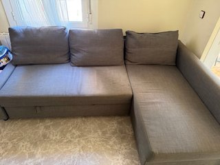 Sofá Cama Gris Tela