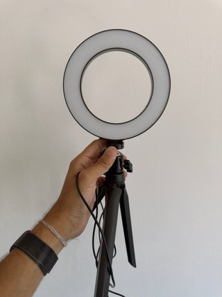 Ring light LED USB-C con trípode