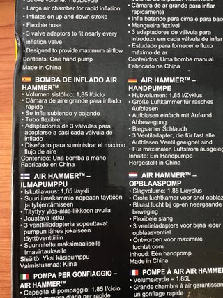 Inflador de aire negro