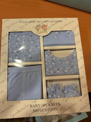 Conjunto Bebé 5 Piezas Algodón Estrellas