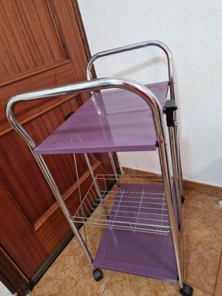 Carrito auxiliar multiusos morado