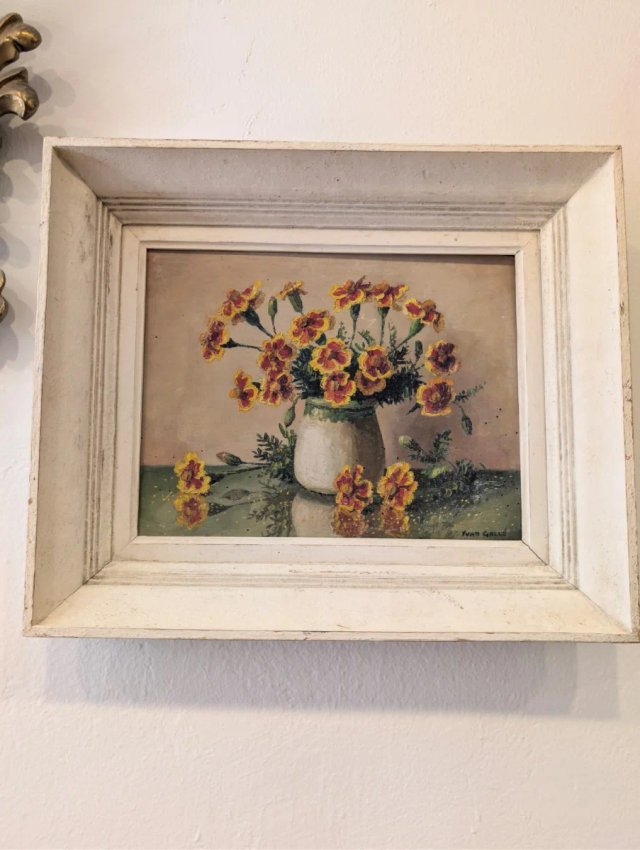 Óleo vintage francés firmado