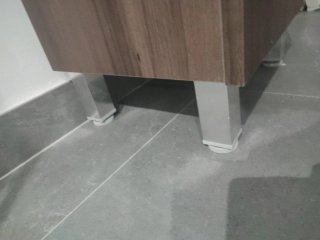 Estantería de baño madera y metal
