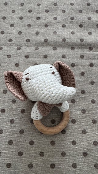 Lote juguetes bebé crochet elefante