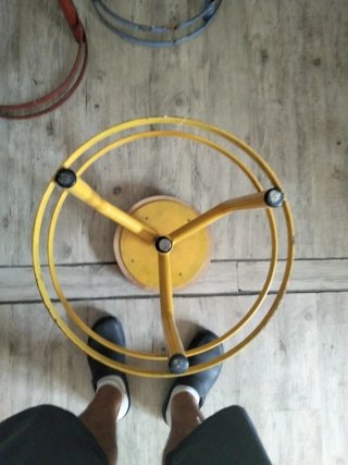 Juego de 3 taburetes madera y metal