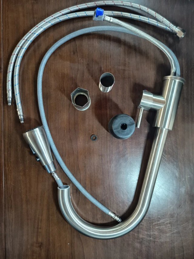 Rubinetto da Cucina in Acciaio Inox Argentato