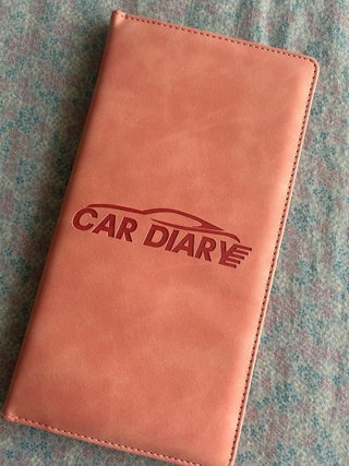 Porta documentos para coche rosa efecto piel-Nuevo