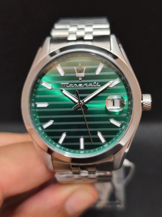 Reloj Maserati Hombre Verde y Plateado