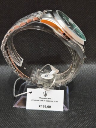 Reloj Maserati Hombre Verde y Plateado