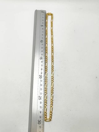 Cadena Figaro Oro 18kt eslabón 3x1 60cm largo