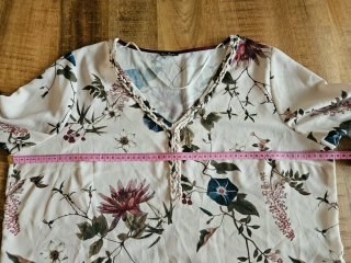 Blusa floral manga 3/4