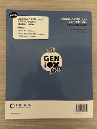 Lengua castellana y literatura I. Libro del est...
