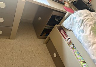 Cama nido con escritorio y cajones
