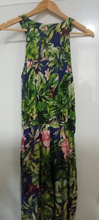 mono largo estampado floral