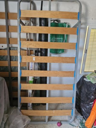 Somier metálico con lamas de madera