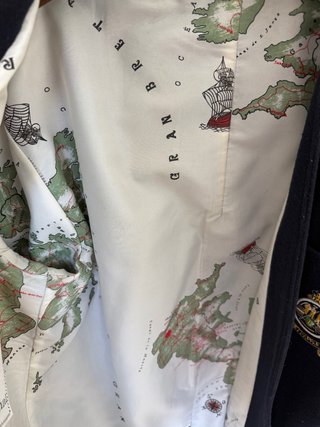 Elegante cazadora lana estilo náutico
