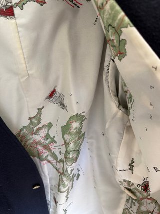 Elegante cazadora lana estilo náutico