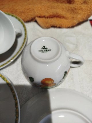 Taza y platito café porcelana Vista Alegre