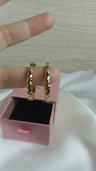 Pendientes Aro Vintage Chapado Oro 18k
