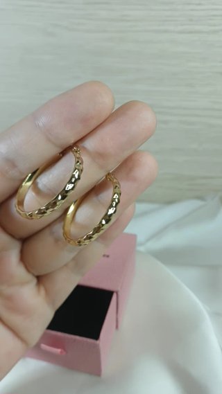 Pendientes Aro Vintage Chapado Oro 18k