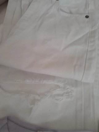 Lote top lila XS y pantalón blanco ancho Talla 36