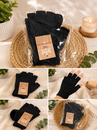Guantes sin dedos VIP negros