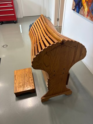 Soporte para montura caballo de madera.